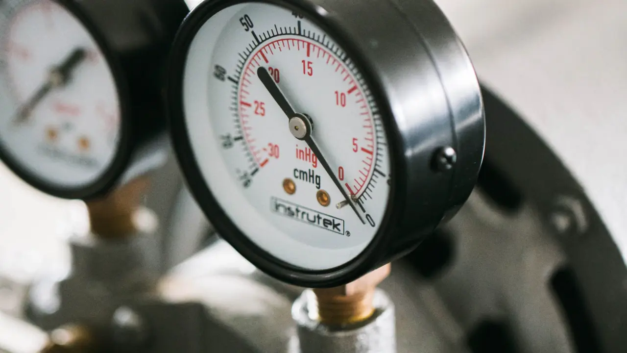 Pressure gauges used to test MEP installations